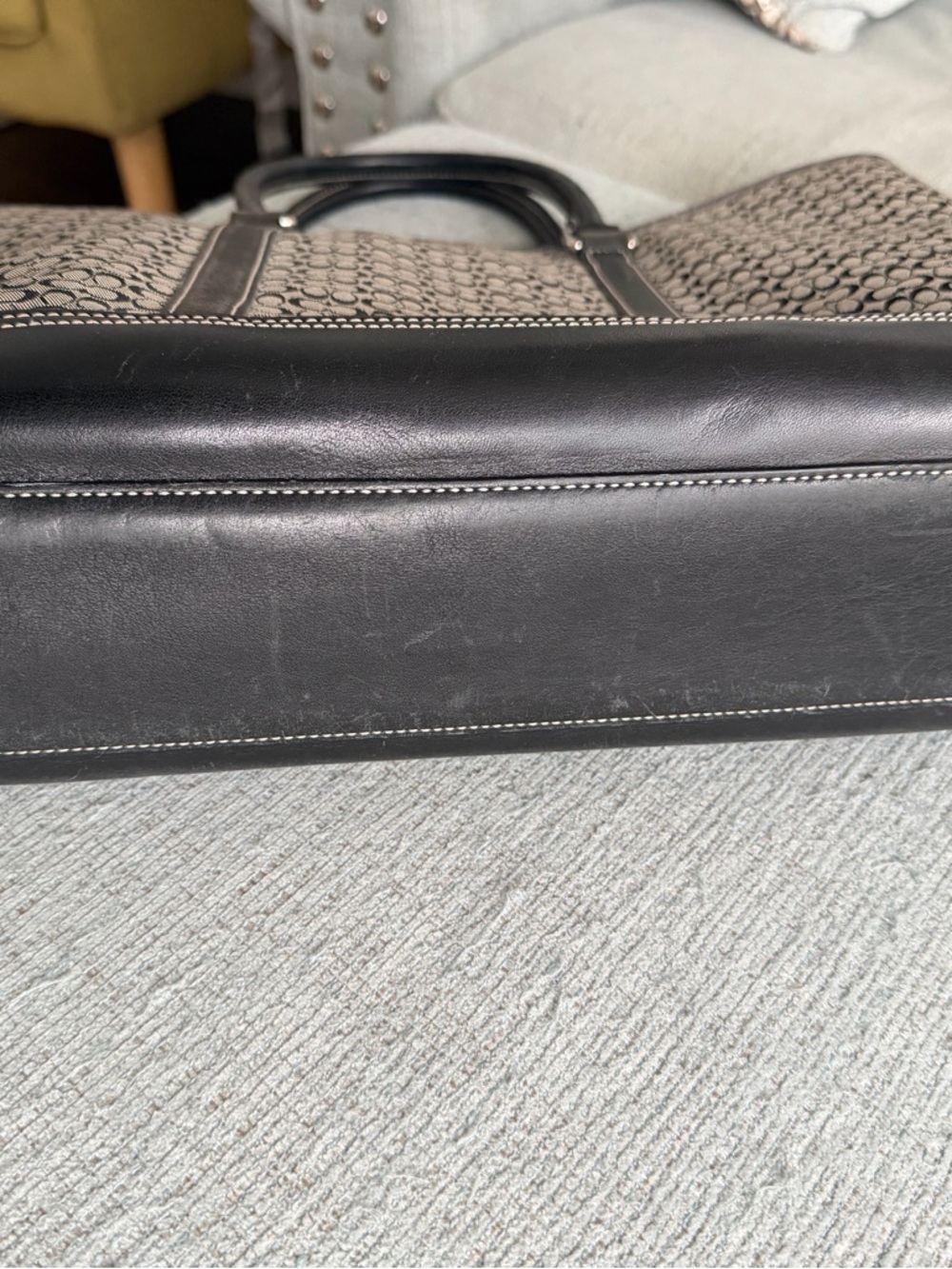 Coach Brown and Black Monogram briefcase - Picture 2 of 5